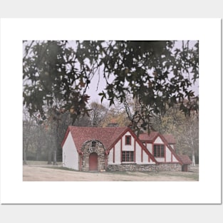 Foggy Cabin Posters and Art